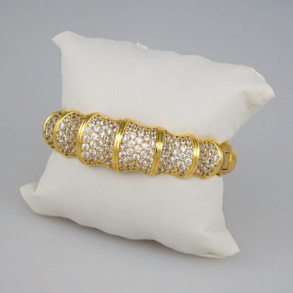 Bangles Women/ Pulsos Dama/ Zircon Stone/ 14K Real Color// P233 - Image 2