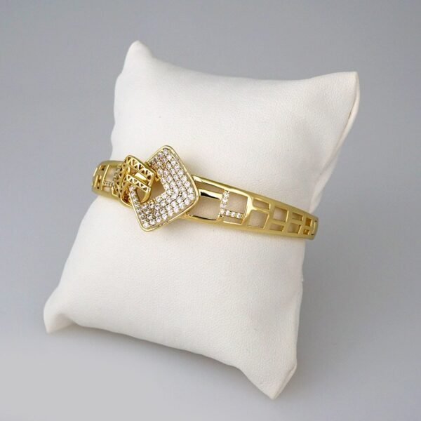 Bangles Women/ Pulsos Dama/ Zircon Stone/ 14K Real Color// P235 - Image 2