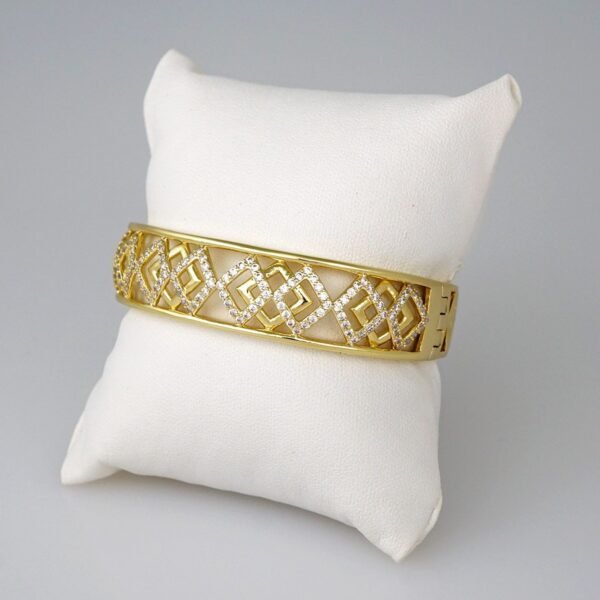 Bangles Women/ Pulsos Dama/  Zircon Stone/  14K Real Color// P236 - Image 2