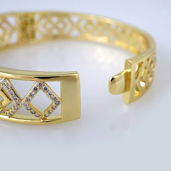 Bangles Women/ Pulsos Dama/  Zircon Stone/  14K Real Color// P236 - Image 3