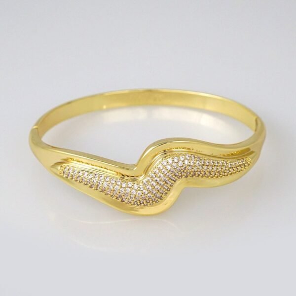 Bangles Women/ Pulsos Dama/  Zircon Stone/  14K Real Color// P237