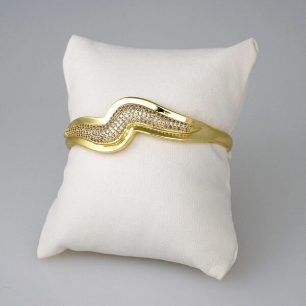 Bangles Women/ Pulsos Dama/  Zircon Stone/  14K Real Color// P237 - Image 2