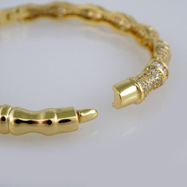 Bangles Women/ Pulsos Dama/  Zircon Stone/  14K Real Color// P238 - Image 3