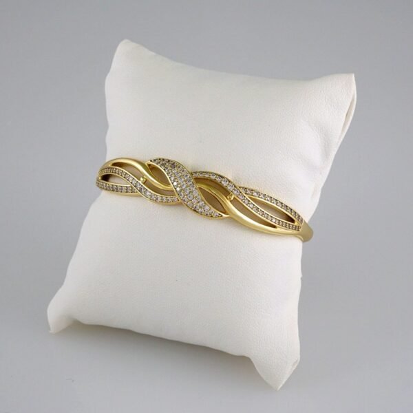 Bangles Women/ Pulsos Dama/  Zircon Stone/  14K Real Color// P240 - Image 2