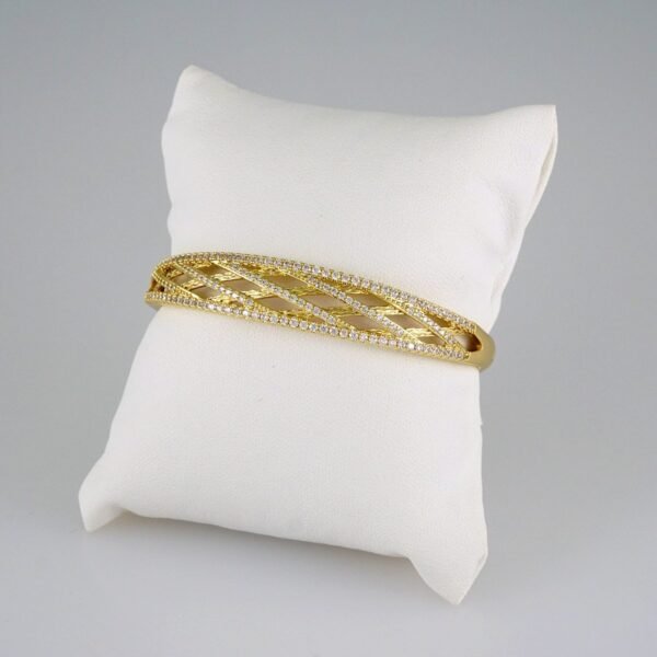 Bangles Women/ Pulsos Dama/  Zircon Stone/  14K Real Color// P244 - Image 2