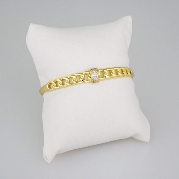 Bangles Women/ Pulsos Dama/  Zircon Stone/  14K Real Color// P250