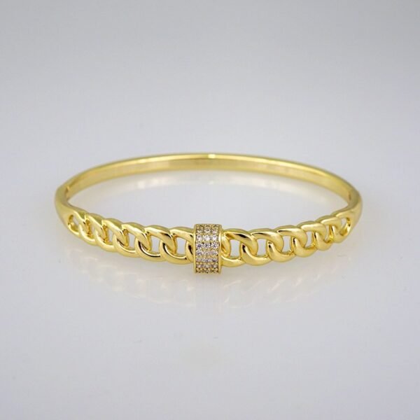 Bangles Women/ Pulsos Dama/  Zircon Stone/  14K Real Color// P250 - Image 2