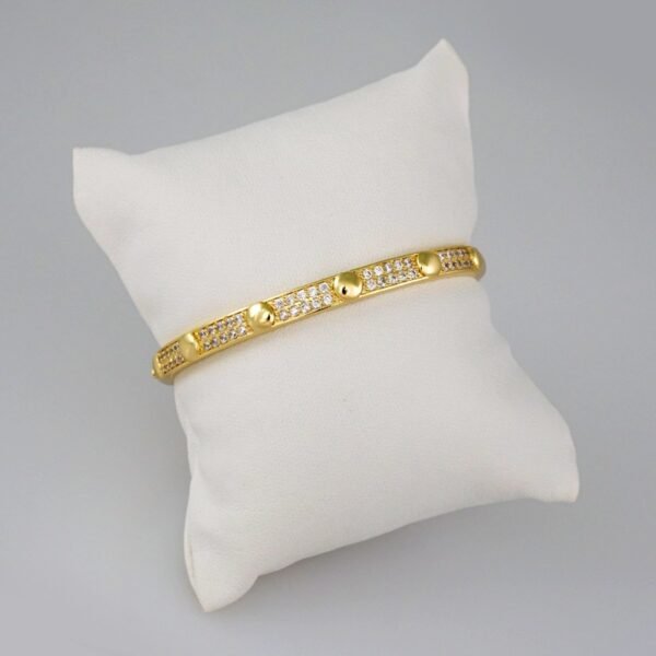 Bangles Women/ Pulsos Dama/  Zircon Stone/  14K Real Color// P261