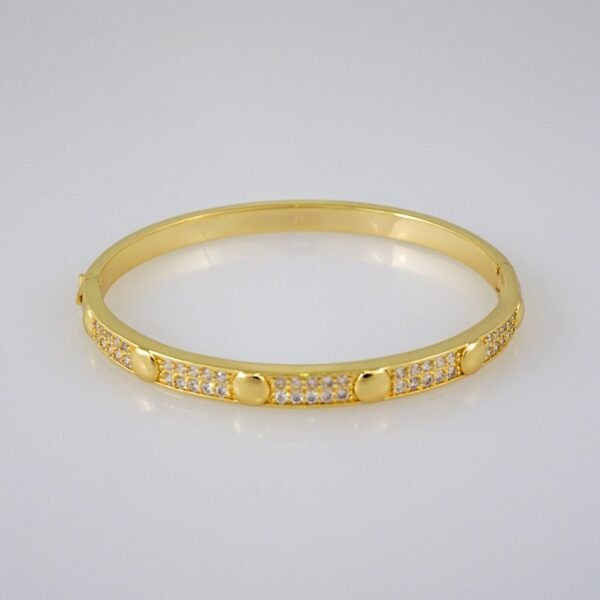 Bangles Women/ Pulsos Dama/  Zircon Stone/  14K Real Color// P261 - Image 2