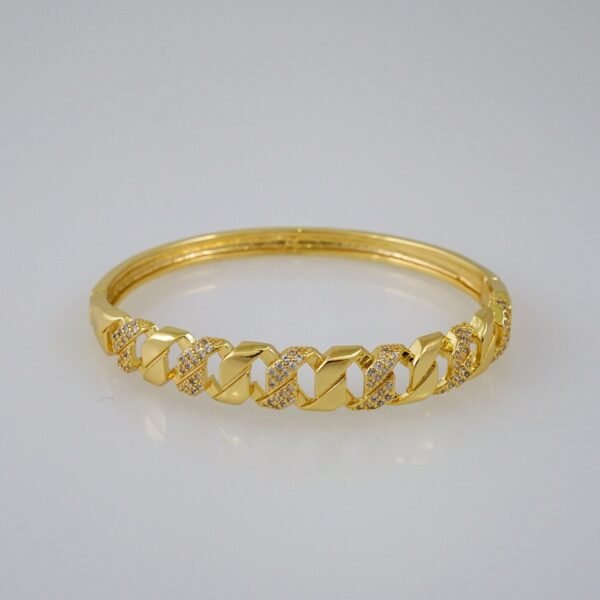 Bangles Women/ Pulsos Dama/ Zircon Stone/ 14K Real Color// P263 - Image 2