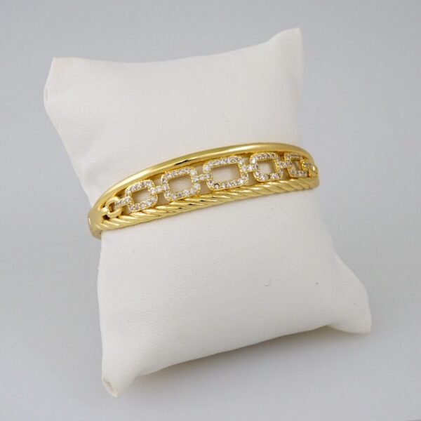 Bangles Women/ Pulsos Dama/  Zircon Stone/  14K Real Color// P264