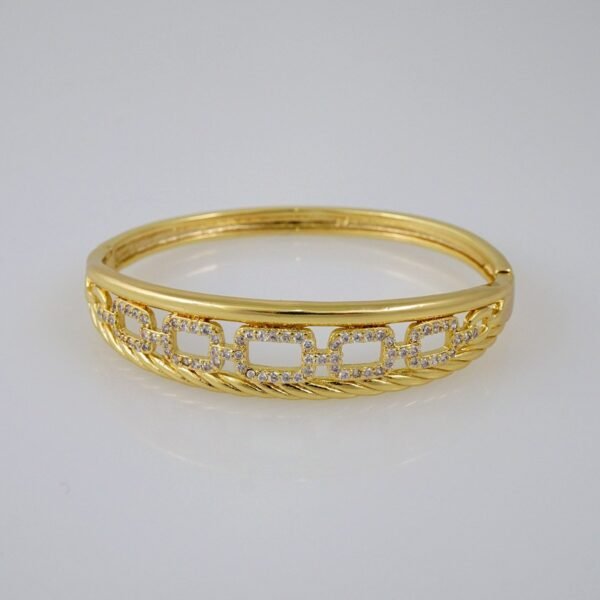 Bangles Women/ Pulsos Dama/  Zircon Stone/  14K Real Color// P264 - Image 2