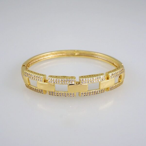 Bangles Women/ Pulsos Dama/ Zircon Stone/ 14K Real Color// P267 - Image 2