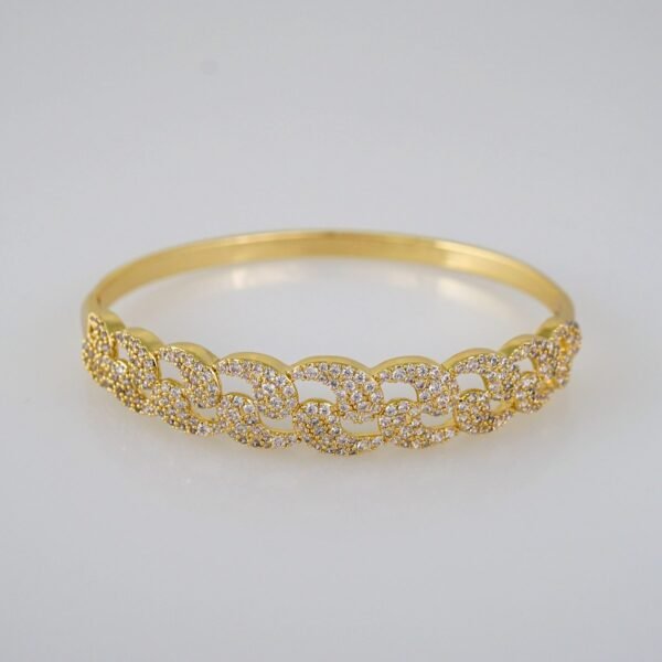 Bangles Women/ Pulsos Dama/  Zircon Stone/  14K Real Color// P270 - Image 2
