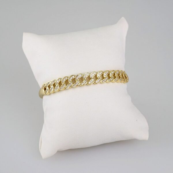 Bangles Women/ Pulsos Dama/  Zircon Stone/  14K Real Color// P271