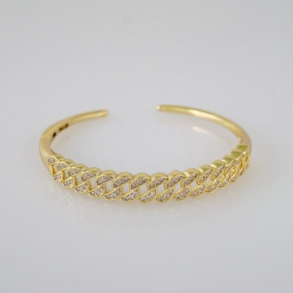 Bangles Women/ Pulsos Dama/  Zircon Stone/  14K Real Color// P271 - Image 2