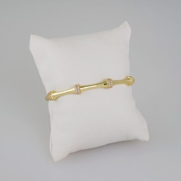 Bangles Women/ Pulsos Dama/  Zircon Stone/  14K Real Color// P272