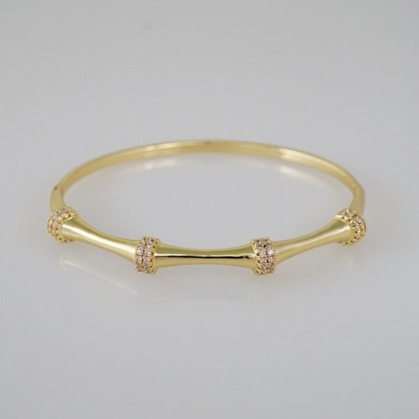 Bangles Women/ Pulsos Dama/  Zircon Stone/  14K Real Color// P272 - Image 2