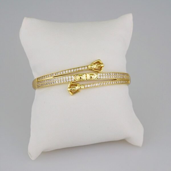 Bangles Women/ Pulsos Dama/ Zircon Stone/ 14K Real Color// P273