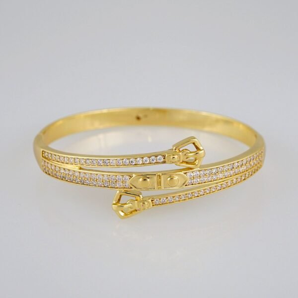 Bangles Women/ Pulsos Dama/ Zircon Stone/ 14K Real Color// P273 - Image 2