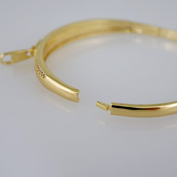 Bangles Women/ Pulsos Dama/  Zircon Stone/  14K Real Color// P274 - Image 3