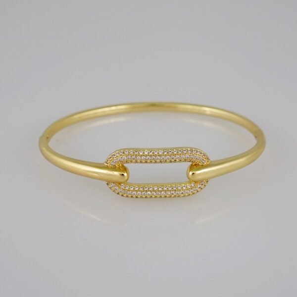 Bangles Women/ Pulsos Dama/  Zircon Stone/  14K Real Color// P276 - Image 2