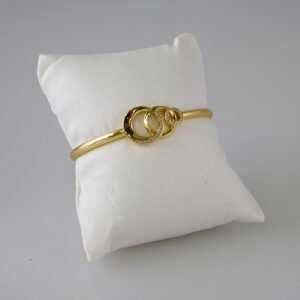 Women Bangles/ Pulsos Dama/ Zircon Stone/ 14K Real Color// P304