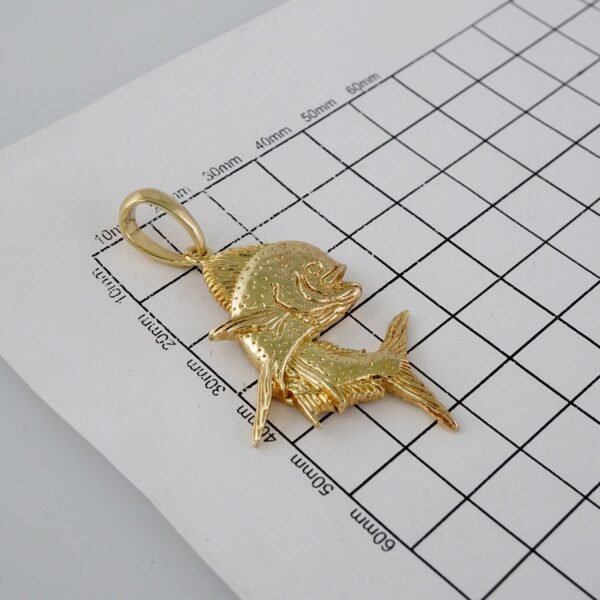 Pendants/Colgantes/Plain/925 Silver Whit Gold Plated/14K Real Color// PEN925P05 - Image 2
