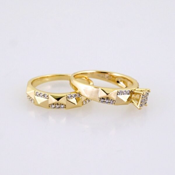 Women Ring/ Anillos Damas/ Wedding Ring/ Zircon Stone/ 14K Real Color// R0105E