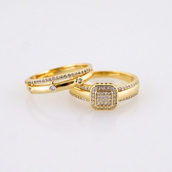 Women Ring/ Anillos Damas/ Wedding Ring/ Zircon Stone/ 14K Real Color// R0107E - Image 2