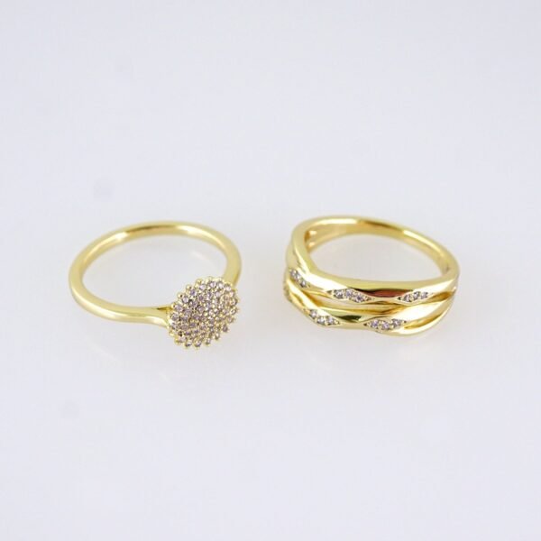 Women Ring/ Anillos Damas/ Wedding Ring/ Zircon Stone/ 14K Real Color// R0110E - Image 2