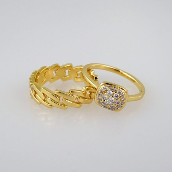 Women Ring/ Anillos Damas/ Wedding Ring/ Zircon Stone/ 14K Real Color// R083E