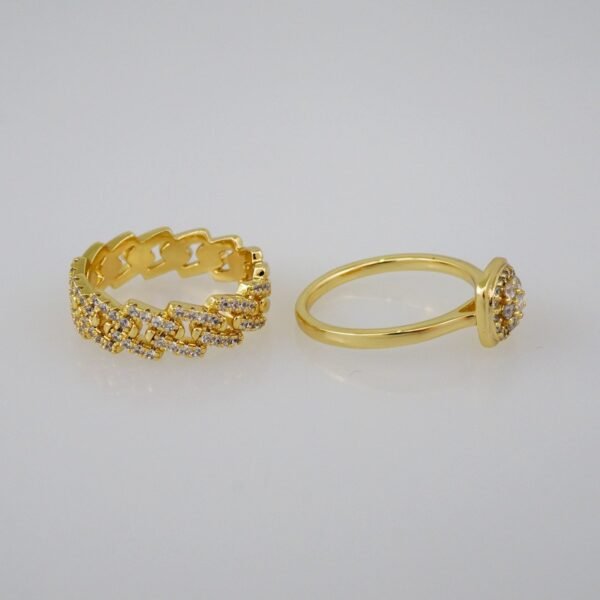 Women Ring/ Anillos Damas/ Wedding Ring/ Zircon Stone/ 14K Real Color// R083E - Image 2