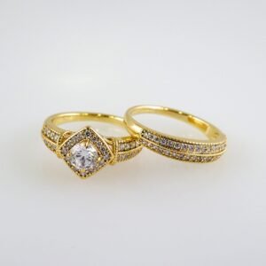 Women Ring/ Anillos Damas/  Wedding Ring/  Zircon Stone/  14K Real Color// R086E