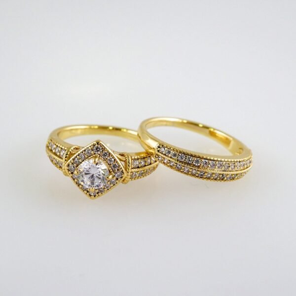 Women Ring/ Anillos Damas/  Wedding Ring/  Zircon Stone/  14K Real Color// R086E