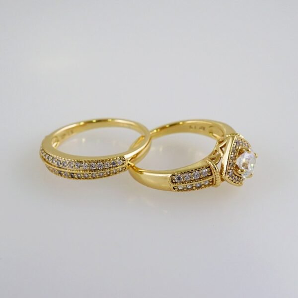 Women Ring/ Anillos Damas/  Wedding Ring/  Zircon Stone/  14K Real Color// R086E - Image 2
