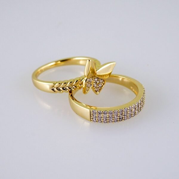 Women Ring/ Anillos Damas/ Wedding Ring/  Zircon Stone/  14K Real Color// R094E - Image 2