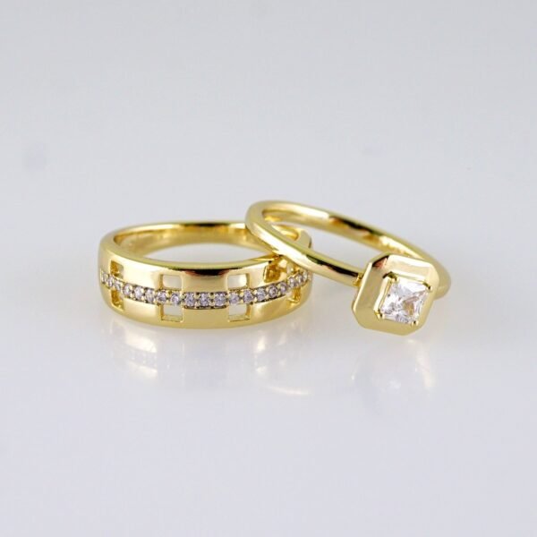 Women Ring/ Anillos Damas/ Wedding Ring/ Zircon Stone/ 14K Real Color// R099E