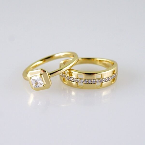 Women Ring/ Anillos Damas/ Wedding Ring/ Zircon Stone/ 14K Real Color// R099E - Image 2