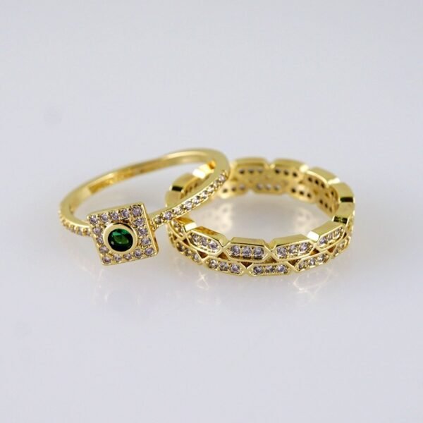 Women Ring/ Anillos Damas/ Wedding Ring/ Zircon Stone/ 14K Real Color// R0101E - Image 2