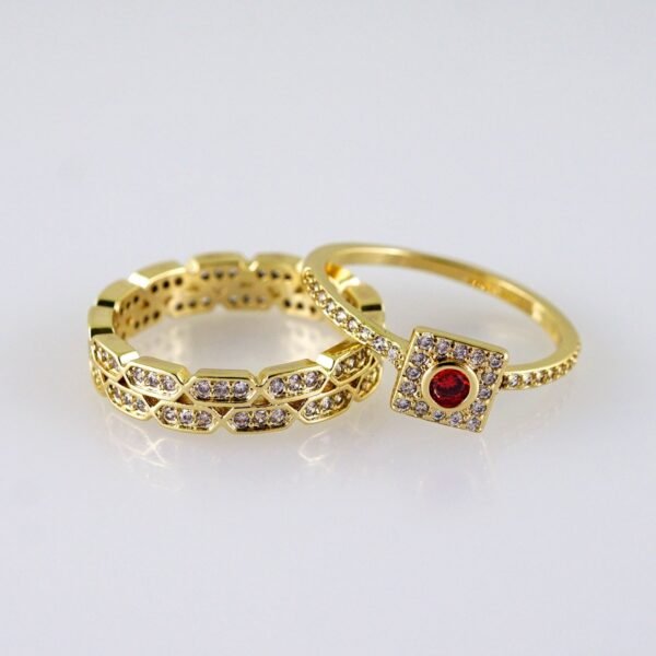 Women Ring/ Anillos Damas/ Wedding Ring/ Zircon Stone/ 14K Real Color// R0102E