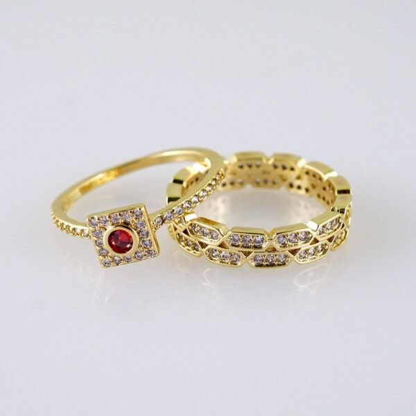 Women Ring/ Anillos Damas/ Wedding Ring/ Zircon Stone/ 14K Real Color// R0102E - Image 2