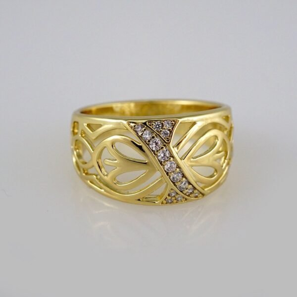Women Ring/ Anillos Damas/  14K Real Color/ Zircon Stone// R203