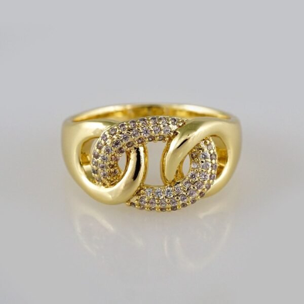 Women Ring/ Anillos Damas/  14K Real Color/  Zircon Stone// R210