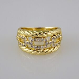 Women Ring/ Anillos Damas/  14K Real Color/ Zircon Stone// R219