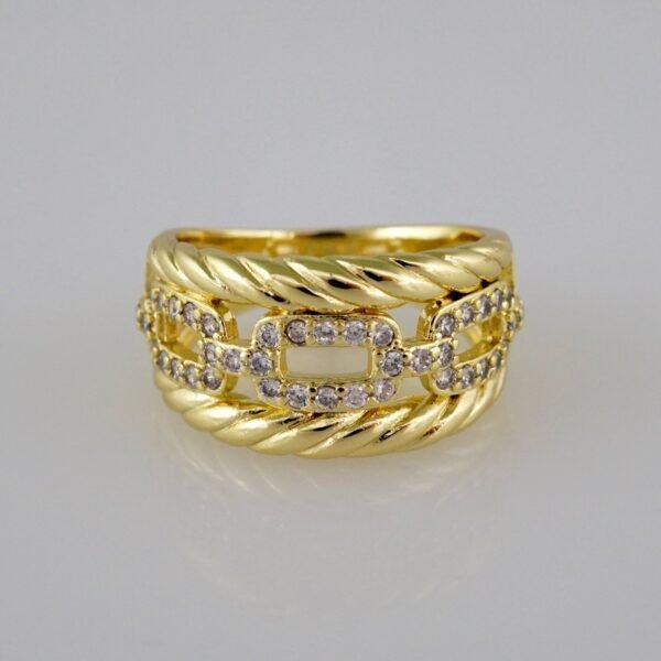 Women Ring/ Anillos Damas/  14K Real Color/ Zircon Stone// R219