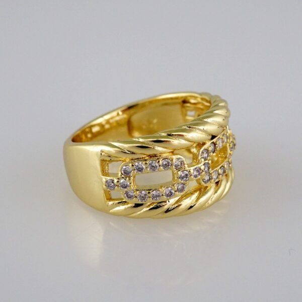 Women Ring/ Anillos Damas/  14K Real Color/ Zircon Stone// R219 - Image 2