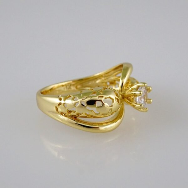 Women Ring/ Anillos Damas/  14K Real Color/ Zircon Stone// R231 - Image 2