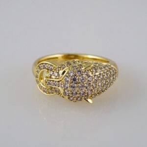 Women Ring/ Anillos Damas/   14K Real Color/  Zircon Stone/ Tigre/ R234