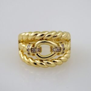Women Ring/ Anillos Damas/    14K Real Color/   Zircon Stone// R252
